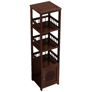 Nuevo soporte cuadrado para flores de bambú y madera de estilo chino, estante de suelo de varias capas, estante de almacenamiento para sala de estar, soporte para flores de interior. - Product Image 5