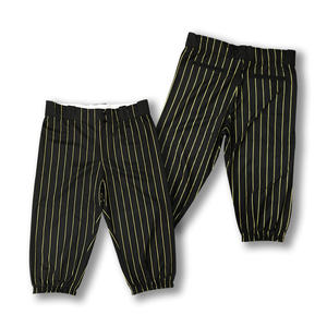 Pantaloni da Baseball all'ingrosso Design striscia di sublimazione pantaloni da Softball da uomo neri giovani - Product Image 1