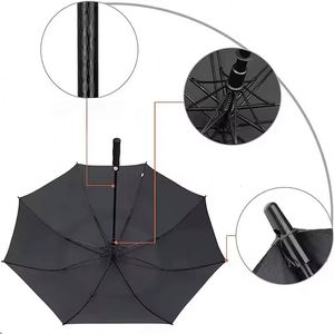 Automatic Open Extra <b>Large</b> Oversize Double Vented Canopy Waterproof Windproof Stick Golf <b>Umbrella</b> - Product Image 2