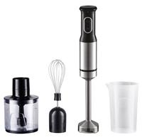 Set Blender Tangan Stainless Steel Tombol Tekan Kecepatan Variabel Tanpa Tingkatan Multifungsi Chopper Mode Turbo Bebas BPA Elektrik