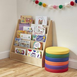 Estantería de Madera de Doble Cara para Niños, para Sala de Estar y Dormitorio, Diseño Moderno, Multifuncional, Expositor de Juguetes - Product Image 3