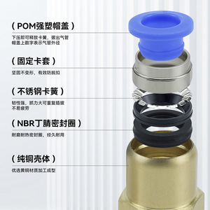 Sayu Pneumatic Hose <b>Quick</b> <b>Connector</b> PCF6-01 Internal Thread Straight 10-04 Elbow PLF8-02 - Product Image 1