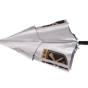 Promotional Gifts Folding Golf Umbrella Built-In Fan Water Spray UV Protection Custom Logo Multi Colored Wood Hanging Function - Product Image 3