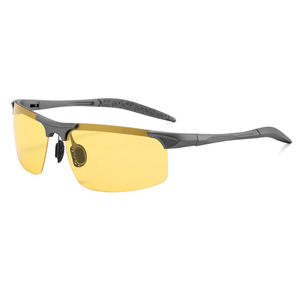 Xsy Polarized Sunglasses For Men Black <b>Frame</b> Blue Lens UV400 Driving Fishing Cycling Sports Eyewear - Product Image 5