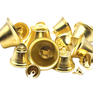 <span class=keywords><strong>Mini</strong></span> Campanas Doradas de 10mm-50mm, Hechas a Mano, de Metal, para Decoración de Árboles de Navidad, Adornos Colgantes para Mascotas, Manualidades, Regalos - Product Image 1