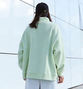 Felpa <span class=keywords><strong>Oversize</strong></span> Personalizzata da <span class=keywords><strong>Donna</strong></span> con Collo Alto, 100% Cotone French Terry, Pullover Sportivo, Produttore di <span class=keywords><strong>Abbigliamento</strong></span> - Product Image 5