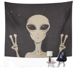Estilo americano Space Et Alien Series Astronauta Impreso Manta Led Tela Decoración del hogar Tapiz - Product Image 1