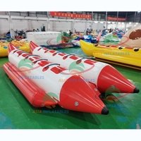 Parc aquatique 10 sièges remorquable Double poisson volant bateau banane gonflable