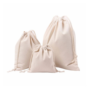 Personalized Colorful <b>Canvas</b> Cotton <b>Drawstring</b> <b>Bag</b> with Double String - Product Image 2