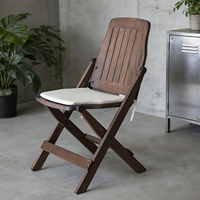 Chaise pliante classique en bois avec structure en bois de frêne massif, chaise de réalisateur vintage pour pique-nique en plein air, plage