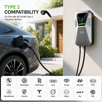 Chargeur EV GANCRON à équilibrage dynamique de la charge, monophasé Type 2, 7 kW, 32 A, AC, Wallbox domestique avec gestion de l'équilibrage de la charge et fonction CT