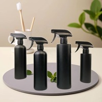 Botol semprot pemicu pembersih mobil hitam Matte Hdpe kustom 17oz 16oz 500ml