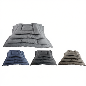 Set di Cuscini per Cani con Fondo Antiscivolo Quadrato, Letti per Animali Domestici Monocromatici in Quattro Pezzi - Product Image 2