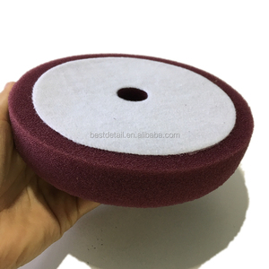 New 6 "150mm Thông Minh Bằng Phẳng Miếng Đệm DA Bọt Đỏ Cắt Trung Pad cho Tự Động Đánh Bóng Chi Tiết Chăm Sóc Xe - Product Image 4