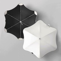 Nouvelle innovation : Parapluie d'extérieur anti-UV avec pointes droites et coins arrondis, personnalisable avec logo