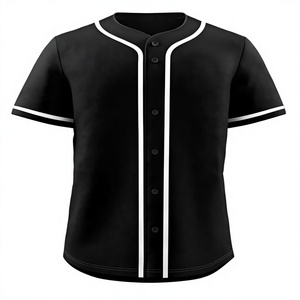 Camiseta de Béisbol Verde de Manga Corta Unisex, Transpirable, de Secado Rápido, Talla Grande, de Poliéster, con Botones al Frente, de Color Sólido, para Todas las Temporadas - Product Image 3