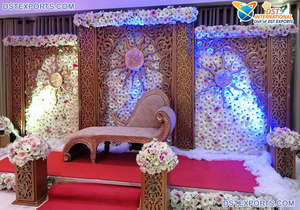 ฉากหลังเวทีโลหะสีทองสำหรับงานแต่งงาน,ฉากหลังสำหรับงานแต่งงานประตูโลหะสำหรับเวทีฉากสแตนเลสสตีล - Product Image 6