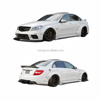 Pour mercedes-benz AMG C63 W204 LB Style Kit de carrosserie ailes larges pare-chocs avant jupes latérales diffuseur arrière aileron arrière