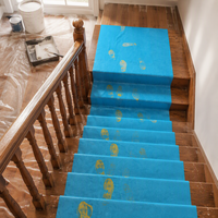 Feutre de protection auto-adhésif imperméable bleu pour peintre, travaux de construction et rénovation