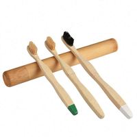 Brosse à dents en bambou naturel écologique, portable, à poils doux, brosses écologiques, outils de soins bucco-dentaires