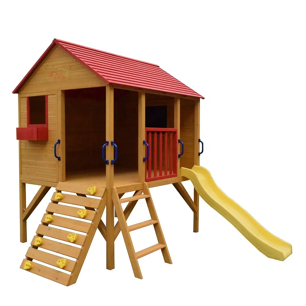 Maison de jeux en bois écologique pour enfants, maison de jeux, coucher du soleil, écologique, vente en gros