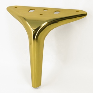 Pieds de canapé coniques en acier, Support de luxe moderne chromé, meuble de chevet, couleur or - Product Image 2