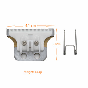 Lame de tondeuse à bord unique réglable en acier inoxydable et céramique de haute qualité compatible <span class=keywords><strong>Wahl</strong></span> Detail 8081T-Wide pour barbiers - Product Image 5