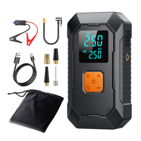Démarreur de batterie portable 10000 mAh avec compresseur d'air et lampe LED pour voiture – Alimentation de démarrage automobile