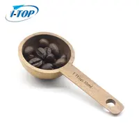 卸売ノベルティカスタムロゴミニ小さな竹木製コーヒー豆茶計量スプーン