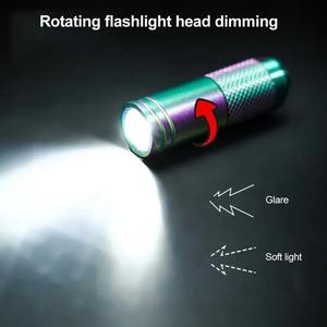 Mini lampe torche LED en alliage de titane 90LM, rechargeable par USB Type-C, outil EDC pour l'extérieur, lampe tactique de camping et d'urgence avec cordon - Product Image 2