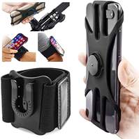 Bracelet de sport en silicone personnalisé pour activités de plein air, étui de téléphone portable flexible et étanche pour la course à pied avec clip manuel