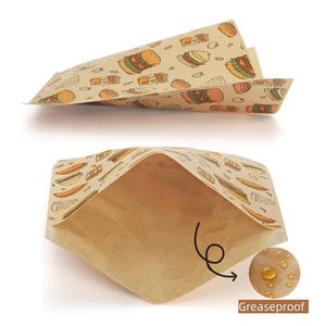 Bolsas de Papel Kraft Encerado para Panadería, Resistentes a la Grasa, con Logotipo Personalizado, Reciclables, Aptas para Alimentos, sin Asas - Product Image 3