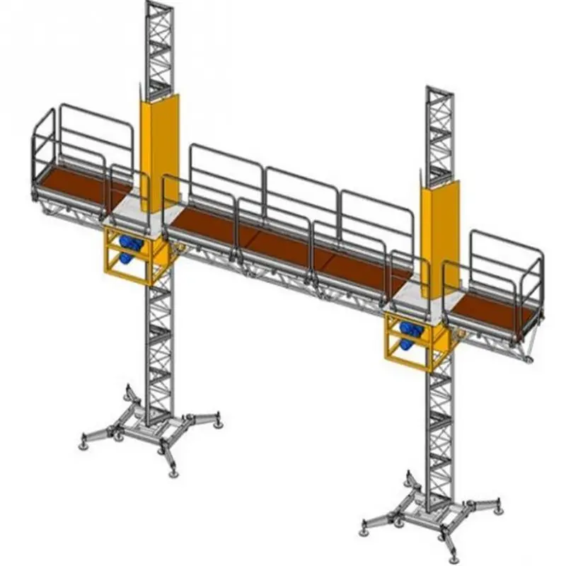 Plataforma de trabalho de escalada de máscara de motor elétrico com máscara galvanizada