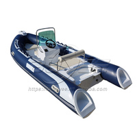 Bateau pneumatique de sport mini RIB en PVC de conception moderne avec système de direction à console centrale, léger, 6 personnes, pour utilisation directe