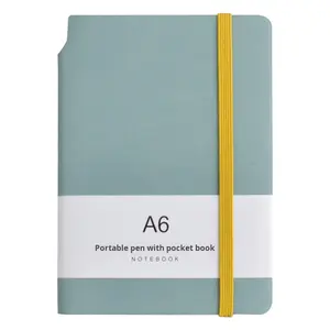 Libreta Personalizable A7 con Correa, Mini Libreta <span class=keywords><strong>de</strong></span> Bolsillo <span class=keywords><strong>de</strong></span> Cuero con Tapa Dura, Ecológica, con Ranura para Bolígrafo, A6, Promoción <span class=keywords><strong>de</strong></span> <span class=keywords><strong>Vocabulario</strong></span> <span class=keywords><strong>en</strong></span> Inglés - Product Image 5