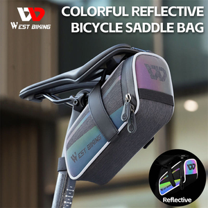 Bolsa de Ciclismo WEST BIKING de Gran Capacidad 1.8L, Bolsa de Sillín de Bicicleta Colorida para Viajes, Bolsas de Poliéster Impermeables para Bicicleta - Product Image 6