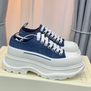 Chaussures de sport rétro pour hommes de haute qualité en cuir véritable et maille, semelle en liège, plateforme épaisse, à lacets, tendance, pour printemps/hiver - Product Image 5