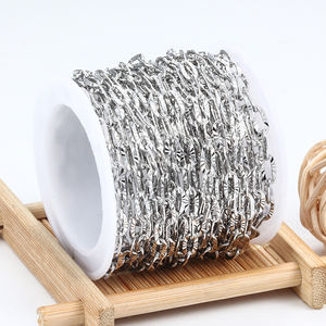 18k pvd प्लेटेड स्टेनलेस स्टील चेन अंडाकार सूरजमुखी आकार श्रृंखला गहने के लिए पानी के पसीने प्रतिरोधी को जोड़ती है - Product Image 4