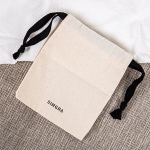 Pochette cadeau pour bijoux <span class=keywords><strong>en</strong></span> coton biologique et lin, biodégradable et recyclable, avec cordon de serrage - Product Image 4
