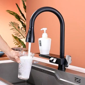 SANIPRO nouvelle mouche pluie cascade 304 acier inoxydable évier <span class=keywords><strong>cuisine</strong></span> robinet <span class=keywords><strong>mitigeur</strong></span> bouton poussoir Piano <span class=keywords><strong>clé</strong></span> retirer vers le bas pulvérisateur robinets - Product Image 5