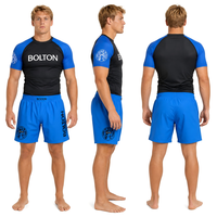 Rashguard BJJ personnalisé pour homme, manches courtes, compression, sans Gi, haut de grappling, fabricant OEM