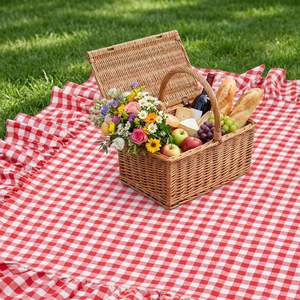 Couverture de pique-nique extra large 2-en-1 imperméable, <span class=keywords><strong>tapis</strong></span> portable rouge, serviette de plage géante, accessoires de <span class=keywords><strong>yoga</strong></span> en cuir, camping en plein air - Product Image 6