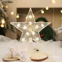Starkey 2026 Warmweiße Fünfzackige Sternförmige LED-Leuchtende Überkopf-Weihnachtsbaumbeleuchtung Modernes Schlichtes Design Kunststoff