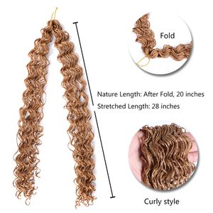 Tresses colorées en crochet de 20 pouces en gros <span class=keywords><strong>Micro</strong></span> Box <span class=keywords><strong>Zizi</strong></span> Natural Wavy Curl Crochet Bulks - Product Image 3