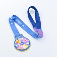 Médaille personnalisée en métal plaqué or antique en forme de nid d'abeille pour les activités scolaires