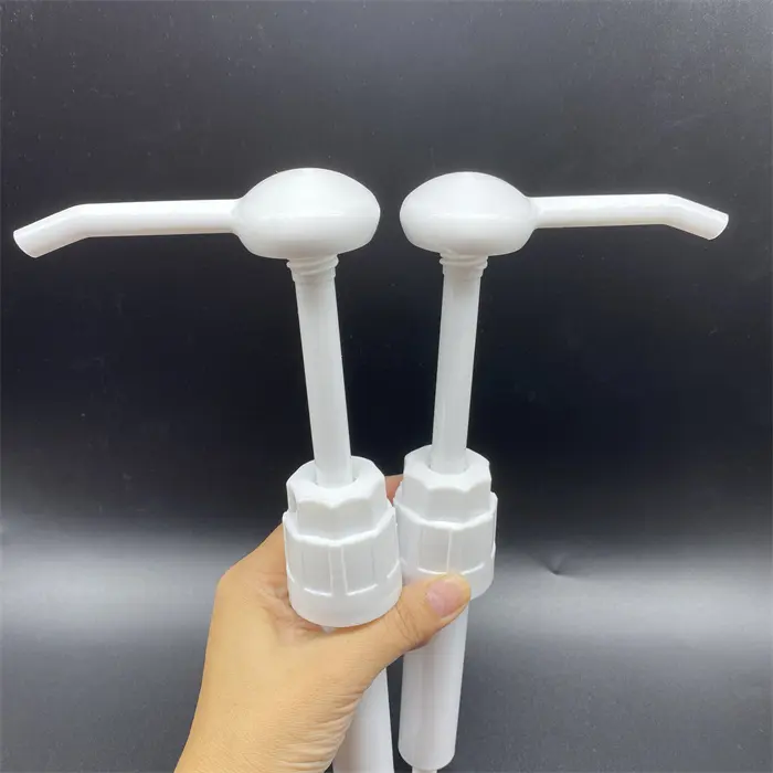 Nhựa Màu Đen Trắng Mứt Mật Ong Syrup Lotion Bơm 38/400 38/410 38/415Mm 38Mm Lớn Bơm Cổ Syrup Dispenser Mà Không Cần Che