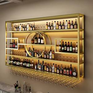 Estante de Pared para Licores de Alta Gama Personalizado, Exhibición de Licores y Vinos, Estantes de Acero Inoxidable para Vino Tinto para Tiendas de Licores - Product Image 2