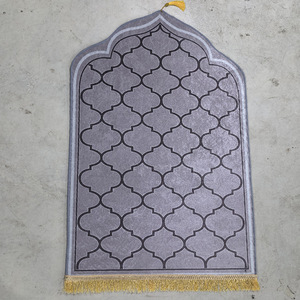 Tapis de prière commercial moderne Lanztop en polyester à poils ras, lavable en machine, personnalisé, fabriqué directement en usine, avec revêtement PVC - Product Image 5