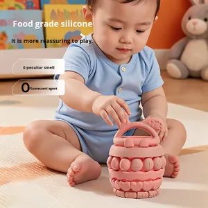 Multi Silicone colorato che impilano giocattoli per l'educazione della prima infanzia e lo sviluppo cognitivo, Set di blocchi di costruzione per bambini - Product Image 2