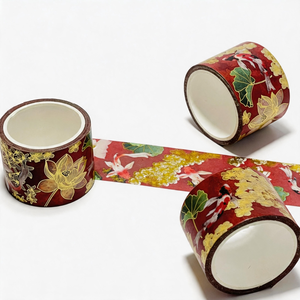 กระดาษกาว Washi ฟอยล์สีทองพิมพ์แบบกำหนดเองเทปกระดาษตกแต่งแบบทำมือ - Product Image 2